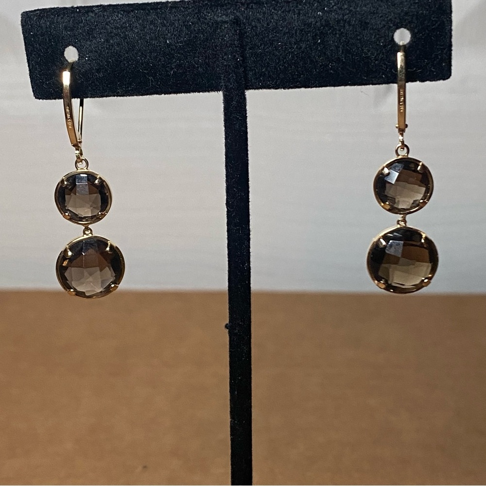 14K Yellow Gold Smokey Quartz - Picture 4 of 10
